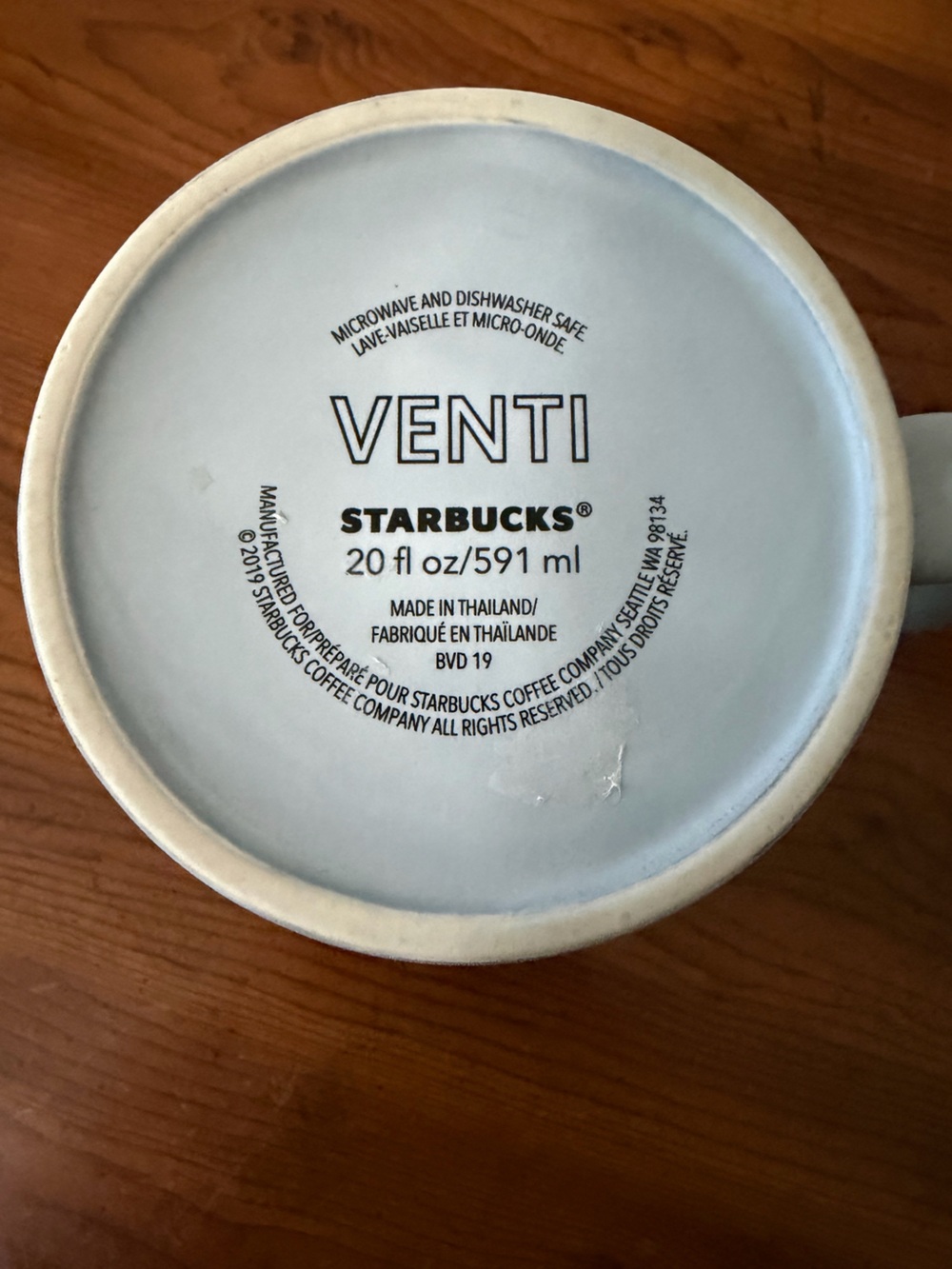 Starbucks Pale Blue Embossed Logo Ceramic Mug ☕️ - Picture 7 of 7